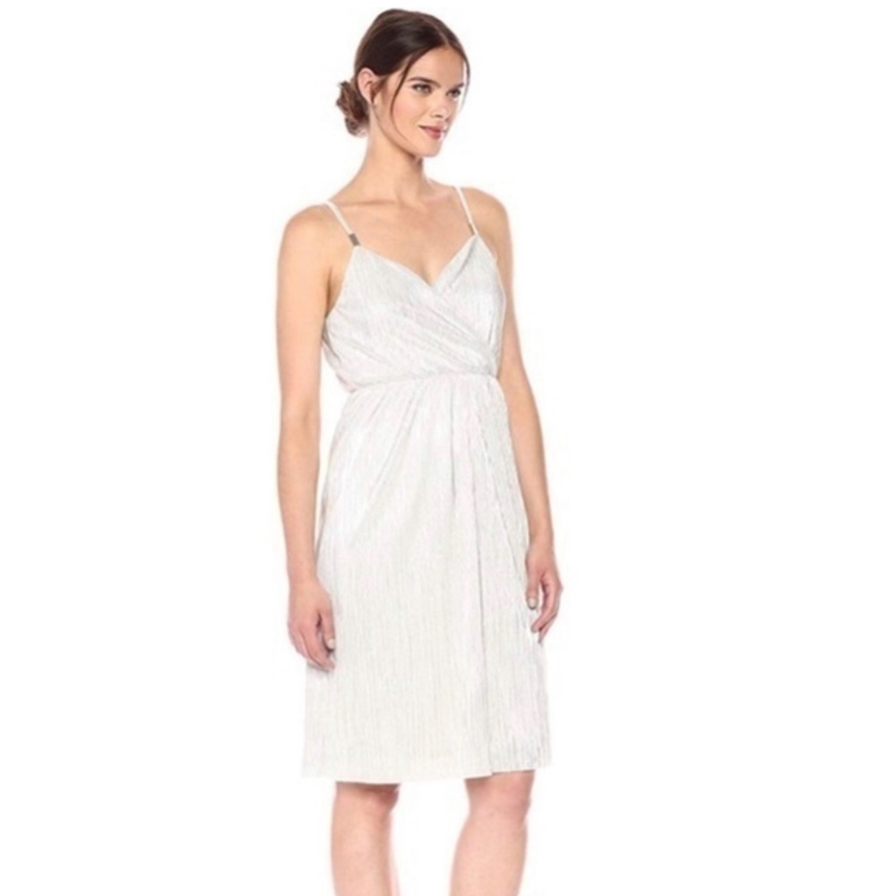 New Women's Guess Pleated Satin Slip Dress sz 10